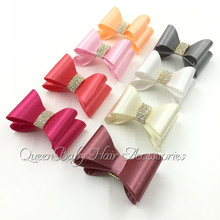 240pcs/lot PVC Hard Hair Flat Bow Without Clip
