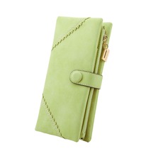 New Fashion Women Leather Wallet Button Clutch Purse Lady Long Handbag Wallets Gift B2C Shop