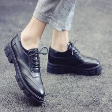 High Quality 2016 Genuine Leather Flats Shoes Fashion Western Style Flats Spring Thick Sole Platform Shoes
