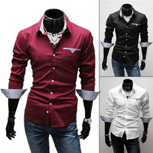 Free shipping + wholesale and retail long-sleeved shirt New Men’s casual shirts Men’s Slim Shirt