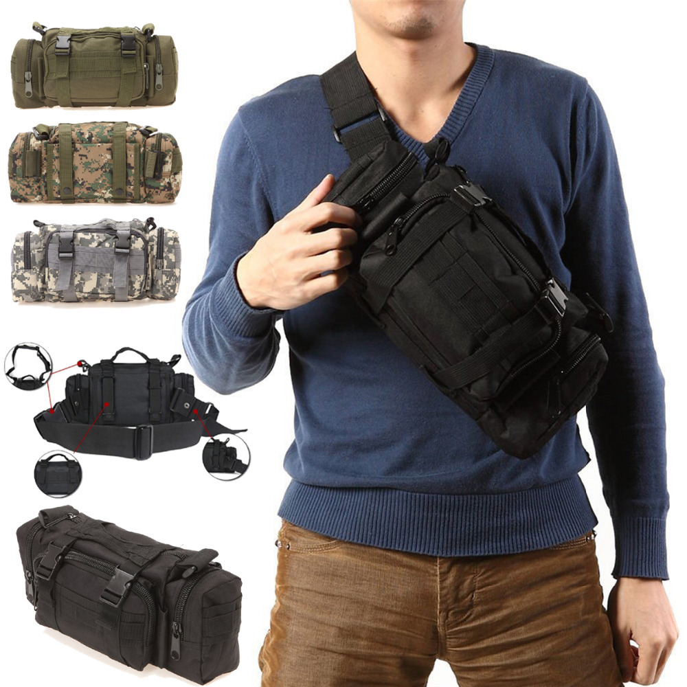 Гаджет  3P Canvas Molle Utility Sport Hiking Military Duffle Tactical Waist Bag Backpack None Камера и Сумки