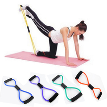 Popular Yoga Strape Props 8 Shape Elastic Rope Exercise Tool Pilates Women Pull On