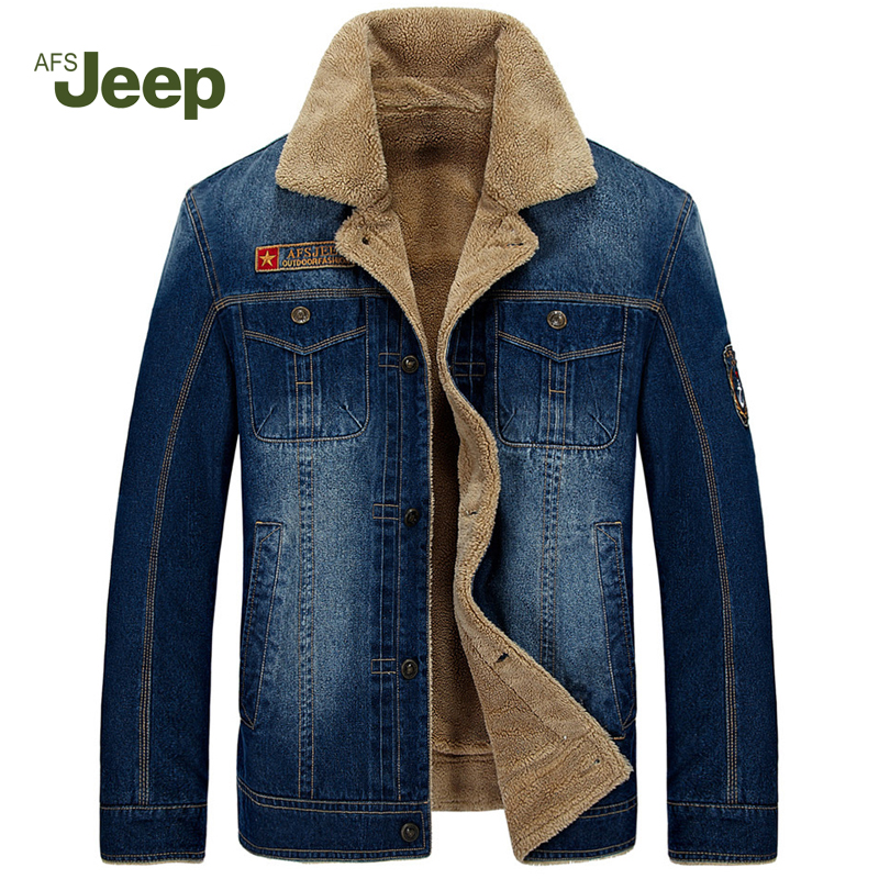 New arrival AFS JEEP Men's Winter Denim Jacket 2016 Casual Denim Outdoor Jacket Fashion Men's Fall Winter Outwear Coat 178 New arrival AFS JEEP Men's Winter Denim Jacket 2016 Casual Denim Outdoor Jacket Fashion Men's Fall Winter Outwear Coat 178