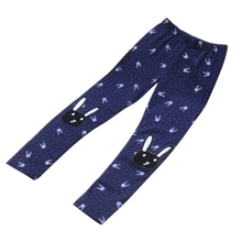 Cute Rabbit Polka Dot Baby Kids Girl Stretch Leggings Warm Pants Trousers 2-7Y