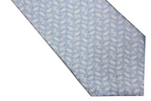 NT0557 Blue White Paisley New Classic Silk Polyester Man s Jacquard Woven Necktie Business Casual Knitting
