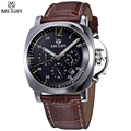 MEGIR Men Chronograph Multifunction Military Shows Leather Luxury Watches Waterproof Hot Sale Quartz Watches Relogio Masculino