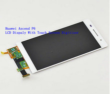 100 Original Ascend P6 LCD Dispaly With Touch Screen Digitizer Assembly For Huawei Ascend P6 Black