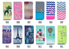 1PCS For iPhone4 iPhone 4 4S Luxury Painting PU Leather Case Fashion Style Flip Wallet Cover Cases