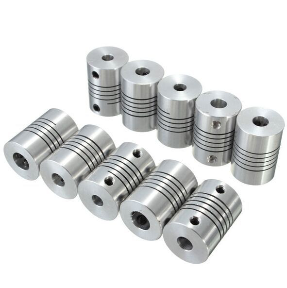 Description Picture 3 of item100pcs/lot, NEW 8x10 mm Aluminium Tight Flexible Shaft Coupling CNC Stepper Motor Coupler Connector Router D19 L25