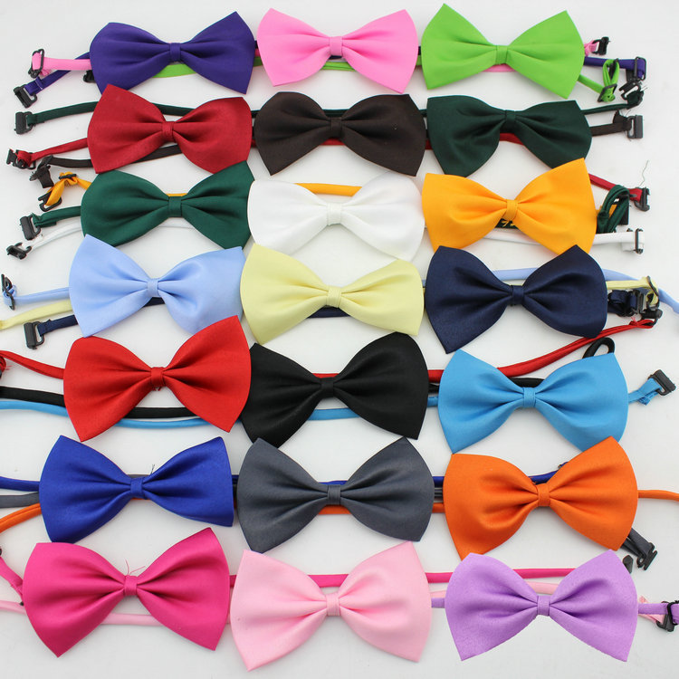 1pcs cheap bowtie gentleman men s solid color imitation silk bow ties fashion bowknot men s
