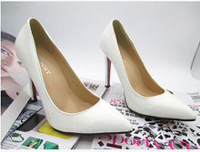 Women Pumps Sexy Red Bottom Pointed Toe High Heels Shoes Woman 2015 Brand New Design Wedding