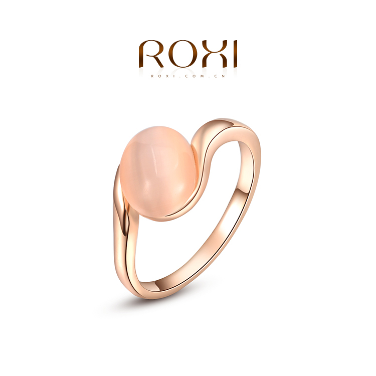 ROXI Brand 2015 Free Shipping Ellipse Opal Ring Rose Gold Wedding Rings For Men And Women