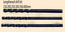 2.5 * 150 mm M2 alargar acero alta velocidad negro broca helicoidal 10 unids = 1 lote