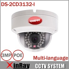 2015 New V5.2.5 Hikvision DS-2CD3132-I replace DS-2CD2132F-IS 3MP Mini Dome Camera 1080P POE  IP CCTV Camera Multi-language