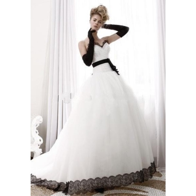 Popular Black White Ball Gown Wedding Dresses-Buy Cheap Black ...