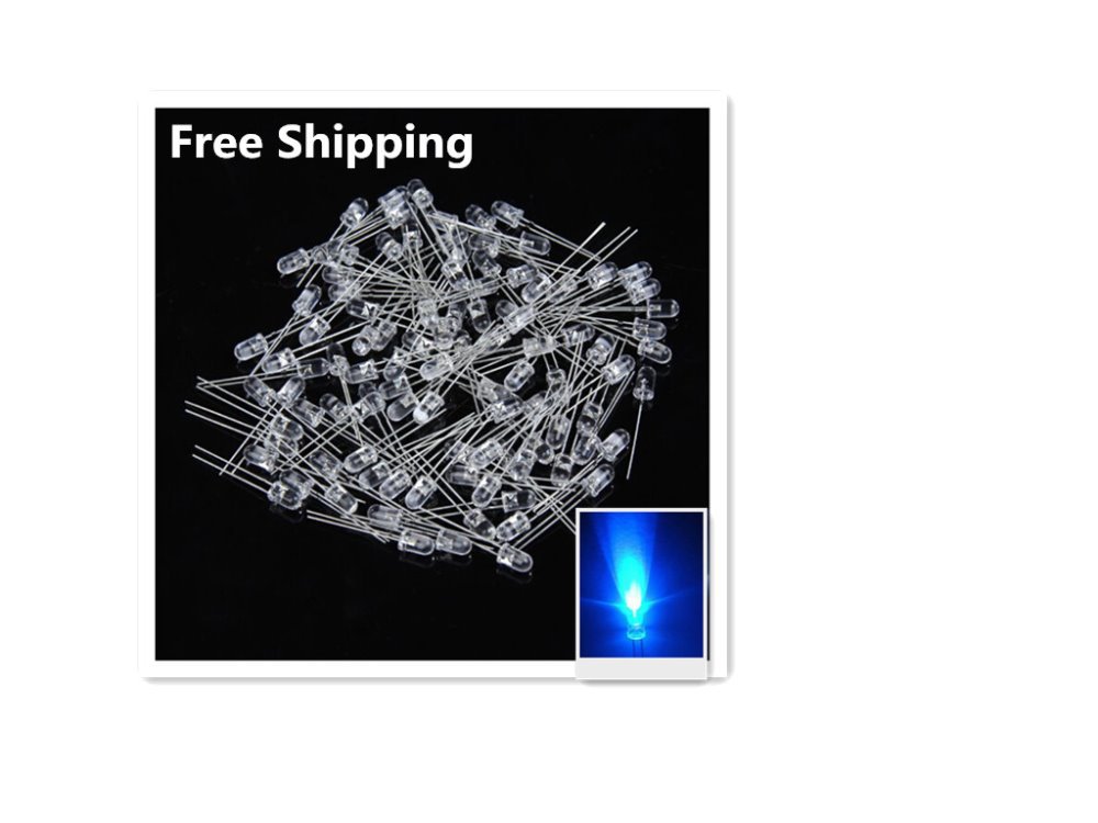LED Diodes 5mm Round Blue Super Bright Bulb Panel ...