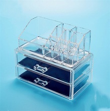 2016 High Quality Acrylic Cosmetic Drawer Makeup Organizer Case Storage the Insert Holder, jewelry Box transparent