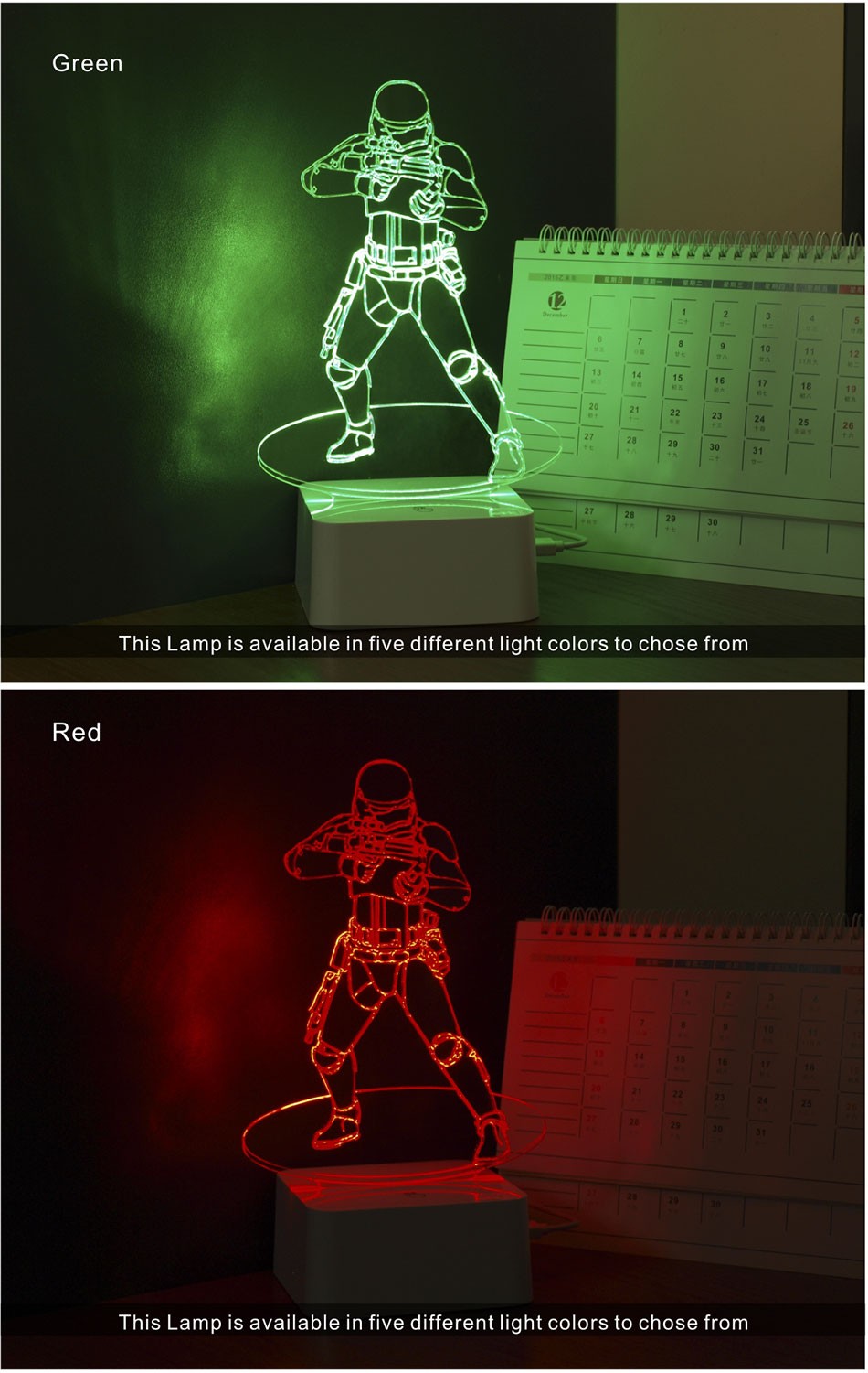  Luz de Noche Led for Star War Fans Imperial Stormtrooper 3D Lamp as Home Decor Bedroom USB Nightlight  (4)