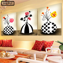 Full DIY 5D Diamond Painting Cross Stitch Flowers Vase Diamond Embroidery Mosaic Weding Decoration for Living Room a set 3pcs