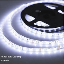 Cool White 5M Waterproof 5050 SMD  LED Strip  5M 300 Leds 60LED/M Green Blue Red Yellow Warm White