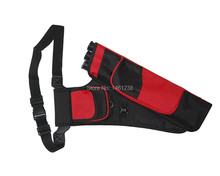 Red three tube quiver archery bow and arrow quiver bag for hunter outdoor archery hunting and shooting sports