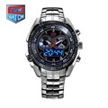 Hot Selling Brand TVG Men Full Steel Watches LED Digital Quartz Chronograph Watch 50m Waterproof Dive