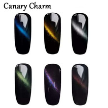 New arrive blackest UV Gel Nail Polish Gel Len Long Lasting 10ML Soak Off cat eye effect Latest Fashoin hot