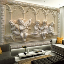 Custom 3d mural wallpaper European style painting stereoscopic relief jade living room TV backdrop bedroom photo wall paper 3d