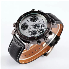 Oulm hombres de la marca Dress Watches moda reloj Casual pu correa de cuero del reloj del cuarzo analógico Relojes Hombre del Relogio Feminino