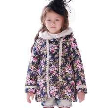Fashion Girl Winter Parkas Children Clothing Baby Outerwear Hoody Winter Jackets for Girls Flower Thicker Section Kids Parkas