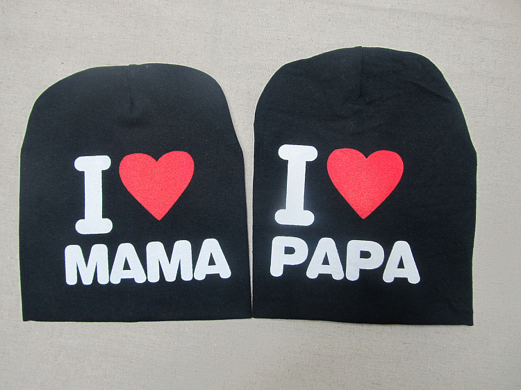 20cm wide 18cm high Mom and Dad I love super popular children s knit cap sleeve