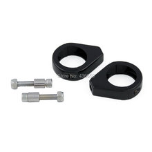 Motorcycle Pair 49mm Black Turn Signal Fork Clamp For Harley Softail FXSB 2013 2015 FXCWC 2009