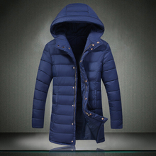 Winter Jacket Men Casual Style 2015 New Arrivals Solid Color Winter Warm Coat Male Coat Plus 4XL 5XL Long Parka Coat Men Basic