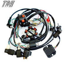 TDR Motorcycle Parts Wire Loom Harness Solenoid Magneto Coil Regulator CDI GY6 150cc ATV Quad Engines Accessories HHY