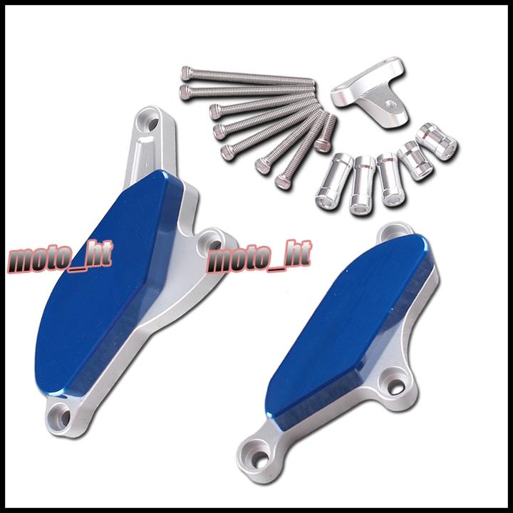 Фотография For Kawasaki 2008-2010 ZX-10R Motorcycle Engine Cover Frame Slider Left Right Side, Aluminum, Blue Color