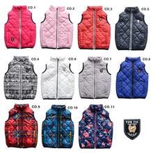 TOK TIK brand kids spring & autumn unisex warm vest kids boys vests for girls zipper coat children clothes winter vests 12colors
