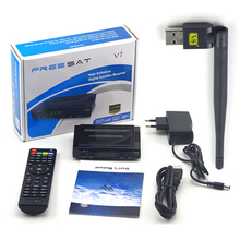 Digital tv satellite decoder Freesat V7 HD DVB-S2 hd support full powervu, cccam, youtube, youporn and 3G via 5370 USB wifi