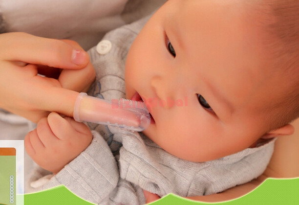 Baby kid Soft Silicone Finger Toothbrush Gum Brush Clean Teeth Rubber (8)