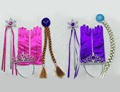 4pcs set Princess Elsa Anna Figure Girl Magic Wand Crown Doll 1set Magic Wand Rhinestone Hair