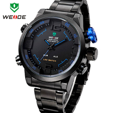 WEIDE Analog Digital LED Date Day Alarm Men s Watch Outdoor Sports Watches Quartz Full Steel