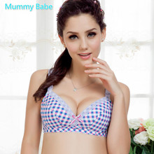 new Nursing bra fashion british style plaid maternitybra Pregnant woman maternityMaternity Breastfeeding Clothes