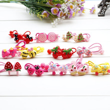Cartoon Hair Rubber Bands Princess Kitty mickey Butterfly cake Headwear Girl Hair Rope Hearts Hair Accessories Rubber bands