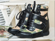 Free Shipping 2014 new high top leisure shoes for women original multicolor wedge high heel women