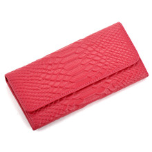 Free Shipping Serpentine Genuine Leather Bag Women Wallets Purses Female Clutch Wallet Lady Vintage Coin Purse