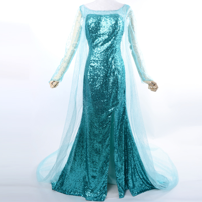 Купить elsa costume adult princess elsa dress cosplay halloween costumes for women snow queen cospla