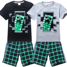 2015 New Fashion summer style children clothing sets Brand boys girls t shirt shorts pants suit