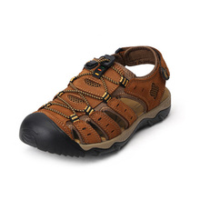 Fashion Design Large Size Summer Men Casual Outdoor Leather Sandals Beach Sandals Shoes 2016 New
