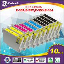 10PK cartucho de tinta for epson TINTA 4X t0551 2XC/M/Y t0552/3/4 TINATA for RX420 RX425 RX520 R240 R245 EPSON PRINTERS
