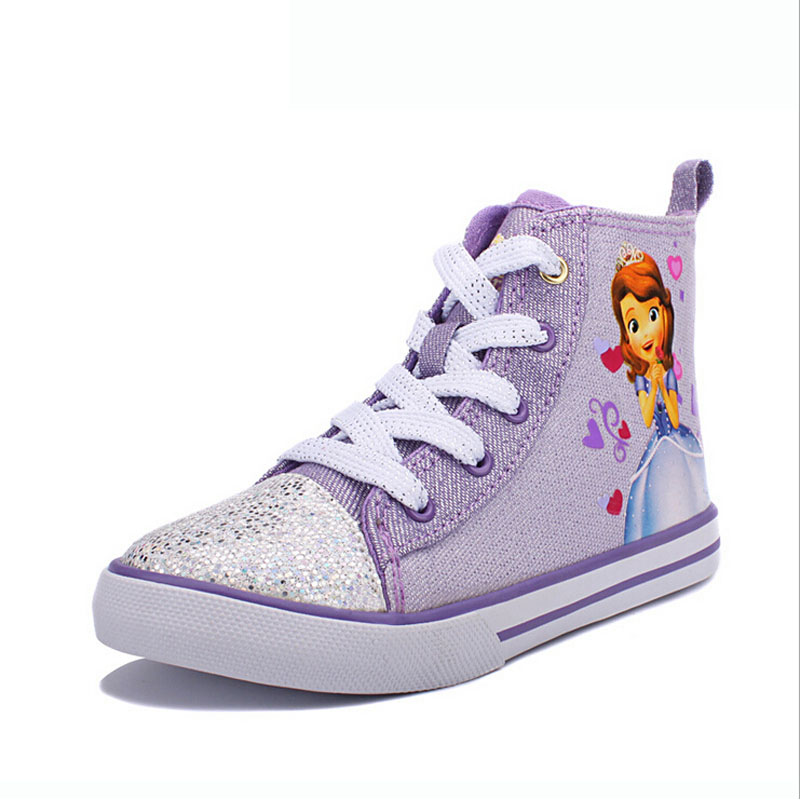 2015 new high top children shoes girls shoes fashion bling sequin canvas shoes cartoon casual shoes sneakers kids shoes for girl