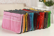 Bag In Bag Double Zipper Portable Multifunctional Travel Pockets Handbag Storage Bag Fadish Travel Cosmetic Makeup
